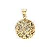 Brass Micro Pave Cubic Zirconia Pendants KK-Z137-11G-1