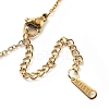 Heart 304 Stainless Steel Cat Eye Pendant Necklaces for Women NJEW-D288-06G-4