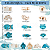 120Pcs 6 Styles Synthetic Turquoise Beads Strands G-SC0002-85-2