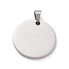 Non-Tarnish 304 Stainless Steel Pendants STAS-K234-01P-1