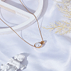 1Pc Stainless Steel ABS Imitation Pearl Round Pendant Necklaces for Women NJEW-LP0002-90-3
