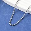 Tarnish Resistant Classic Plain 304 Stainless Steel Mens Womens Ball Chain Necklaces LS-STAS-M174-007-1