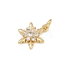 Brass Micro Pave Cubic Zirconia Charms KK-H077-02G-05-2