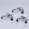 Tarnish Resistant 201 Stainless Steel Cord Ends STAS-F145-03P-9x6mm-1