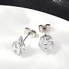 304 Stainless Steel Micro Pave Clear Cubic Zirconia Stud Earrings EJEW-Z089-03P-2