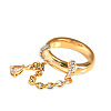 304 Stainless Steel Micro Pave Clear Cubic Zirconia Finger Rings FS-WGB0E10-02-3