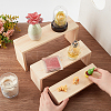3-Tier Rectangle Wood Jewelry Display Risers ODIS-WH0038-06-3