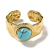 Ion Plating(IP) 304 Stainless Steel Open Cuff Rings RJEW-C079-18G-03-2