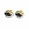 Halloween Printed Natural Wood Beads WOOD-T021-75-3