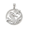 Ocean Brass Micro Pave Cubic Zirconia Pendants LS-KK-K411-04B-P-1