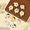 30Pcs 6 Colors Opaque Resin Pendants RESI-YW0004-93-4