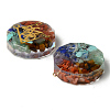 Flat Round Epoxy Resin Pendants G-R478-22B-2