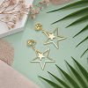 2 Pairs 2 Colors Brass Clip-on Earrings EJEW-HY0001-10B-3