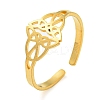 304 Stainless Steel Adjustable Open Rings LS-RJEW-S237-03G-1