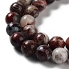 Natural Mexican Red Laguna Lace Agate Round Beads Strands G-NH0005-A31-03-4
