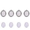 Oval Clear Glass Cabochon Cover DIY-PH0018-99AS-1