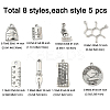 40Pcs 8 Styles Tibetan Style Alloy Pendants TIBE-FP0001-17-6