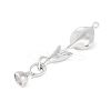 Brass Pave Clear Cubic Zirconia Fold Over Clasps LS-KK-F875-11P-2