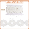 4 Yards Flower Polyester Embroidery Lace Ribbon OCOR-MA0001-41A-2