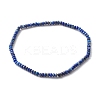Faceted Rondelle Natural Lapis Lazuli Bead Stretch Bracelets BJEW-JB06383-08-1