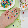 120Pcs 12 Colors Baking Paint Imitation Jade Glass Charms PALLOY-HY00035-3