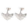 Brass Micro Pave Clear Cubic Zirconia Stud Earrings EJEW-D351-10P-2
