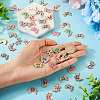 48Pcs 12 Styles Alloy Enamel Connector Charms ENAM-TA0001-59-6