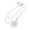 Viking Pentagram 304 Stainless Steel Pendant Necklaces NJEW-M096-01P-2