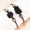 Natural Tourmaline & Quartz Crystal Cuff Bangles G-B149-16R-04-1