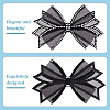 4Pcs 2 Colors Bowknot Polyester Rhinestone Shoe Decorations FIND-GO0002-32-3