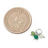 5Pcs 5 Styles Dyed Natural Malaysia Jade Faceted Rondelle Bead Charms PALLOY-JF04898-02-2