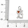 Brass Pave Cubic Zirconia Charms KK-U062-31P-3