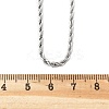 Tarnish Resistant 304 Stainless Steel Rope Chain Necklaces NJEW-E026-09P-4