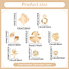 8 Pairs 8 Style Alloy Stud Earrings with Plastic Imitation Pearl Beaded EJEW-AN0003-64-2