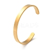 304 Stainless Steel Plain Cuff Bangles for Women BJEW-P344-01A-G-4