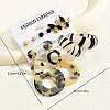 6 Pairs Vintage Acrylic Striped Earring Sets ER7111-6