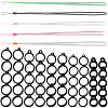 50Pcs 5 Style Silicone Rings with 5 Strands Rubber Lanyard Straps Anti-Loss Pendant Holder DIY-GF0008-03-1