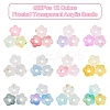 19.2G 12 Colors Frosted Transparent Acrylic Beads OACR-FS0002-18-2