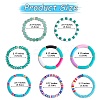 8Pcs 6 Style Synthetic Imperial Jasper & GLass Beaded Stretch Bracelets Set BJEW-SW00086-05-7