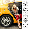 3Pcs 3 Styles Round Aluminum Car Decorative Stickers DIY-UN0005-42-5