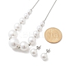 Round Plastic Imitation Pearl
Stud Earrings & Necklaces Sets SJEW-Q001-01P-3
