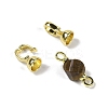 Natural Ocean Agate with Brass Fold Over Clasps G-G141-02G-13-2