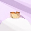 304 Stainless Steel Open Cuff Rings for Women RJEW-K309-25G-2