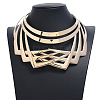 Iron Geometric Multi-Layer Cuff Statement Necklaces for Women WG85588-01-2