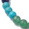 Chakra 8mm Round Natural Golden Sheen Obsidian & Amethyst & Lapis Lazuli & Tiger Eye & Green Aventurine & Carnelian & Red Aventurine BJEW-JB10624-02-3