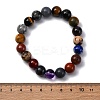 Natural & Synthetic Mixed Gemstone Beaded Stretch Bracelets for Women Men BJEW-F490-01B-5
