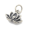 925 Sterling Silver Flower Charms with Jump Rings and 925 Stamp LS-STER-M021-02AS-04-2