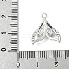 Brass Pave Light Sky Blue and Clear Cubic Zirconia Sea Animal Connector Charms LS-KK-M326-07C-P-3