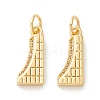 Rack Plating Eco-friendly Brass Micro Pave Clear Cubic Zirconia Pendants KK-D072-01G-J-NR-1