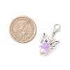 Angel Glass & Shell Pearl Bead Pendant Decorations HJEW-JM02964-3